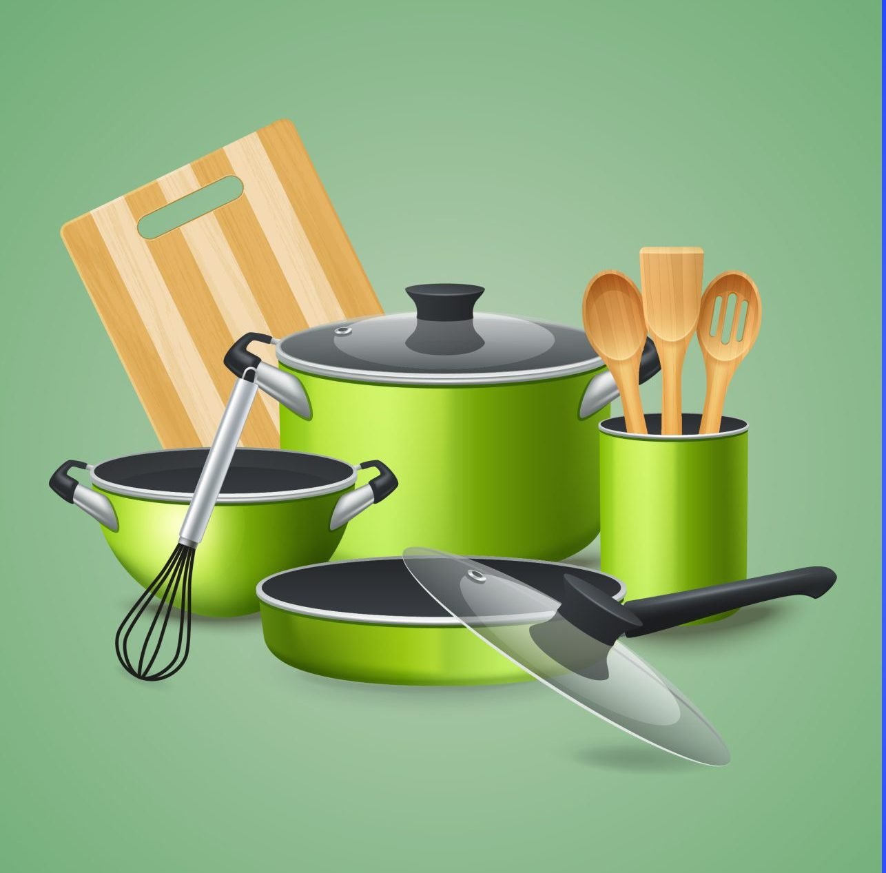 Realistic Kitchen Tools Design Concept